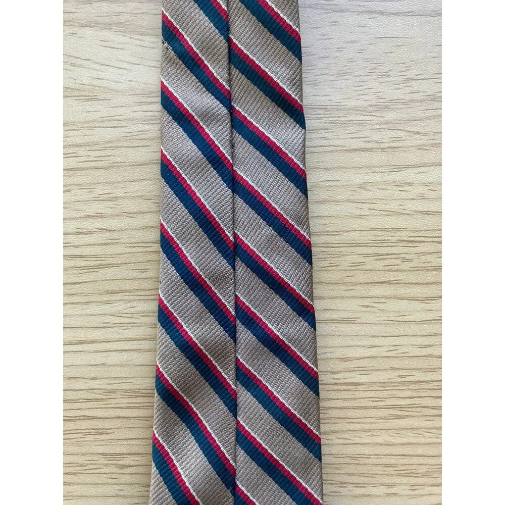 Vintage Jonothan Lake Brown Stripped Silk Tie - Picture 7 of 9